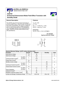 AO4704 N-Channel Enhancement Mode Field Effect Transistor with