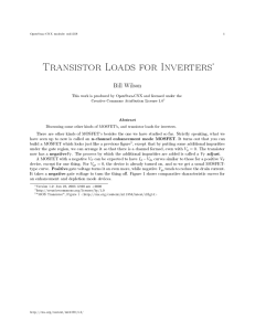 Transistor Loads for Inverters