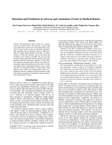 Detection of Adverse Events in Medical Robots