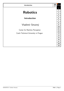 Robotics - Center for Machine Perception