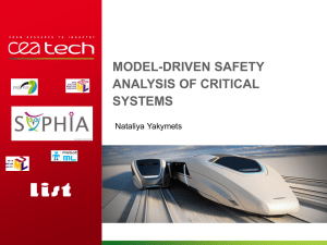 model-driven safety analysis of critical systems