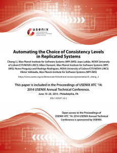 Automating the Choice of Consistency Levels in Replicated