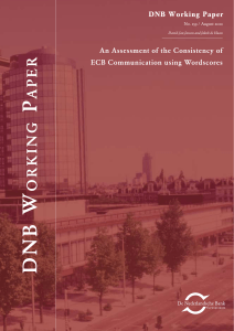 An assessment of the Consistency of ECB Communication