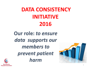 data consistency initiative 2016 - New Mexico Hospital Association