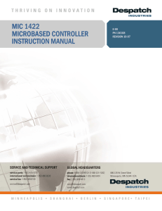 MIC 1422 MICROBASED CONTROLLER MICROBASED