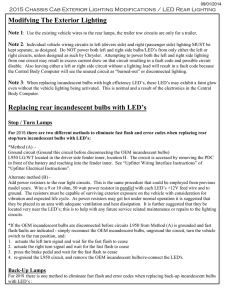 Exterior Lighting Modifications / LED