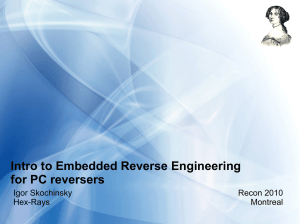 Intro to Embedded Reverse Engineering for PC reversers