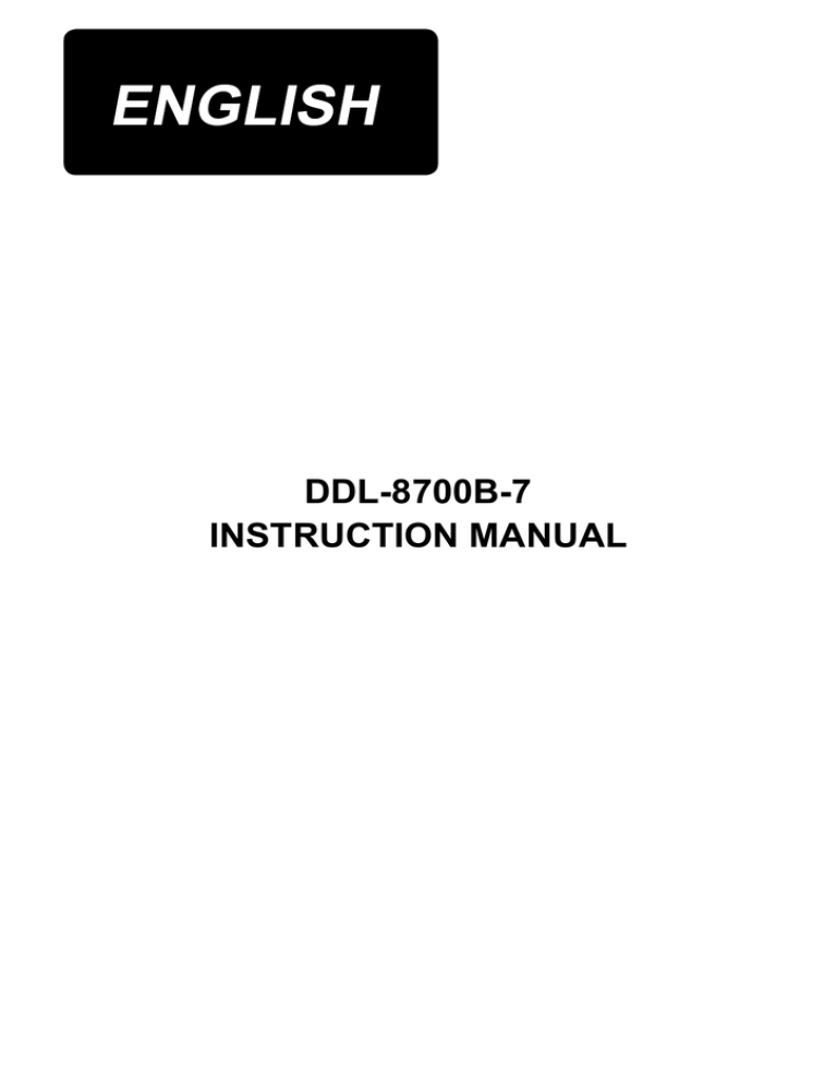 ddl8700b7 instruction manual