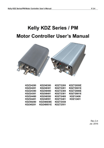 Kelly KDZ Series / PM Motor Controller User`s