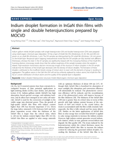 Indium droplet formation in InGaN thin films with single and double