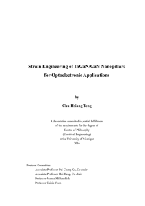 Strain Engineering of InGaN/GaN Nanopillars for Optoelectronic