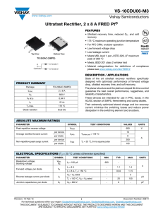 VS-16CDU06-M3 Ultrafast Rectifier, 2 x 8 A FRED Pt