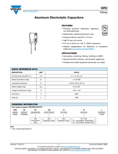 GRC Aluminum Electrolytic Capacitors