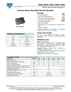 SS32, SS33, SS34, SS35, SS36 Surface Mount Schottky Barrier