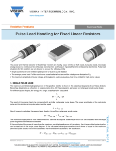 Pulse Load Handling for Fixed Linear Resistors