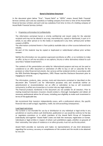 Generic Disclaimer Document In the document given below “Firm