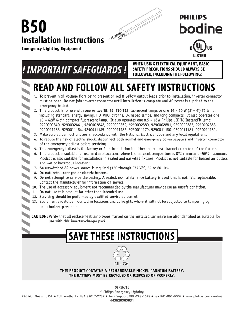 New B50 Instruction