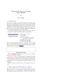 Enhancing the Text in Text Fields using Pdfmarks