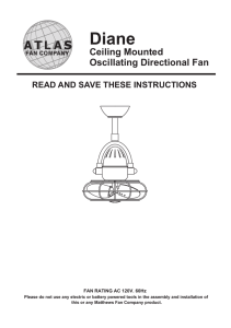 Ceiling Mounted Oscillating Directional Fan