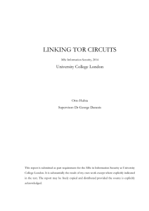 linking tor circuits - UCL Computer Science