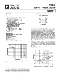 Analog Devices AD8011ARZ datasheet: pdf