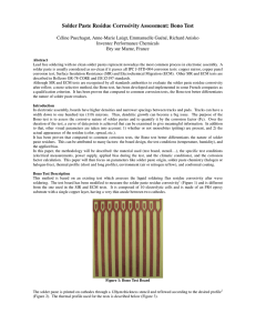 Solder Paste Residue Corrosivity Assessment: Bono Test