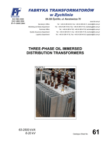 three-phase oil immersed distribution transformers