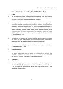 Committee A spec for 3-Phase Distribution Transformer Modified as