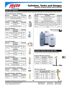 Cylinders, Tanks and Gauges