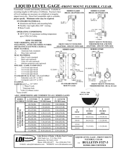 liquid level gage-front mount, flexible, clear