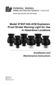Model 27XST-024-4CM Explosion- Proof Strobe Warning Light for