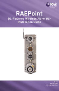 RAEPoint DC-Powered Alarm Bar Installation Guide