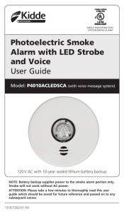 Photoelectric Smoke Alarm with LED Strobe and Voice User Guide