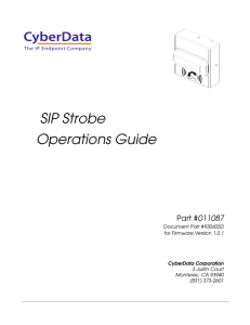 SIP Strobe Operations Guide