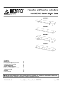 10 Series LED Lightbar Instructions