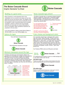 The Boise Cascade Brand Graphic Standards Tip Sheet