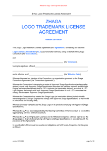 Logo Trademark Licensing Agreement