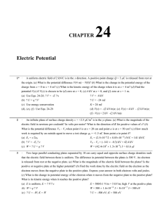 CHAPTER 24 Electric Potential