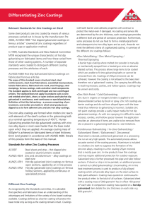 Differentiating Zinc Coatings