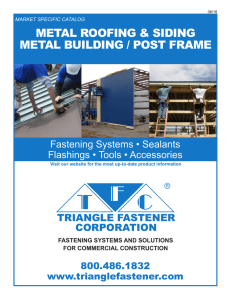 Metal Roofing Catalog - Triangle Fastener Corporation