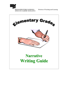 Narrative Writing Guide - Milwaukee Public Schools