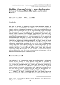 The Effect of Learning Notation by means of an Innovative System