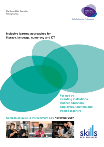 Inclusive learning approaches for literacy, language, numeracy and