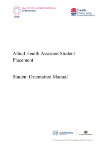 Student Orientation Manual