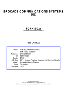 brocade communications systems inc form s-1/a