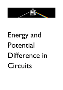 Potential difference in circuits notes
