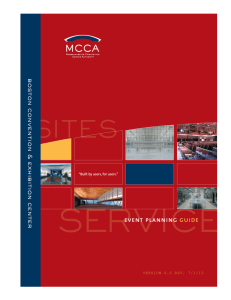 BCEC Event Planning Guide - Massachusetts Convention Center