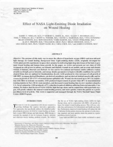 Effect of NASA Ligbt-Enlitting Diode hTadiation on