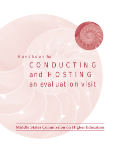 CONDUCTING and HOSTING an evaluation visit
