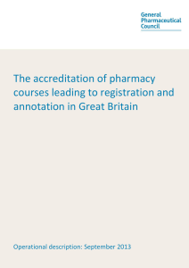 GPhC Accreditation Methodology - General Pharmaceutical Council